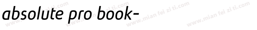 absolute pro book字体转换